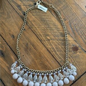Elegant Gold and Grey bead Necklace Banana Republic